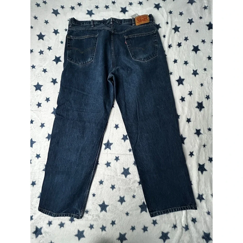Levi's 550 Jeans Mens 42x32 Blue Relaxed Fit Tapered Denim Pants Medium Wash